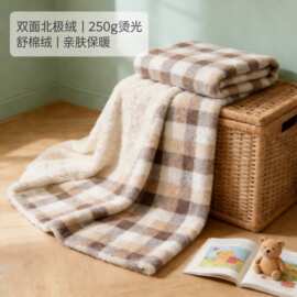 双面北极绒印花 250克烫光双面舒棉绒印花服装家纺毛绒面料面料