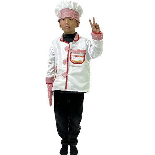 Halloween factory children chef costume chef clothing role playing stage play performance costume