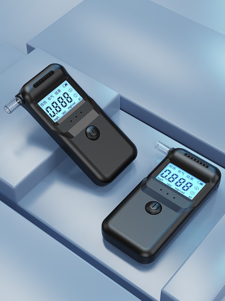 Directly from the manufacturer, high-precision portable breathalyzer with mouthpiece for alcohol testing and drunk driving detection
