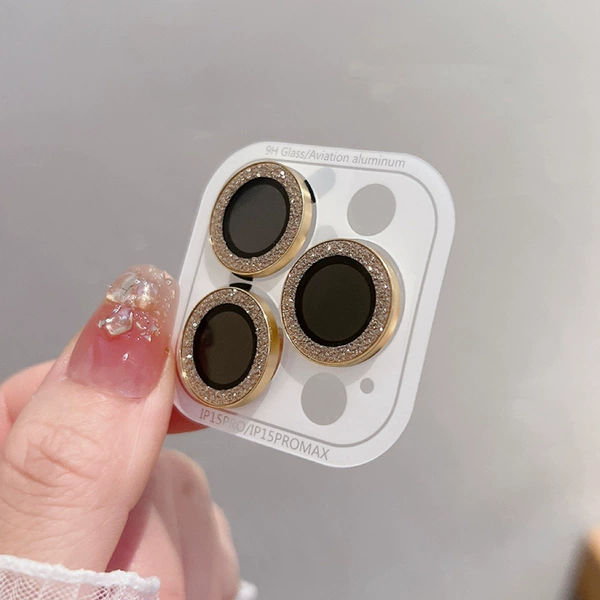 [Starry Sky Glitter Pink Hawkeye Lens Circle] Champagne Gold (One)
