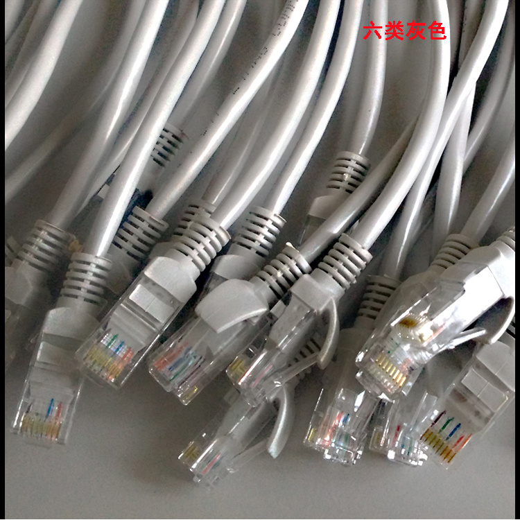 秋叶原网络跳线六类加工成品连接八超五2米铜cat6千兆高速路由器