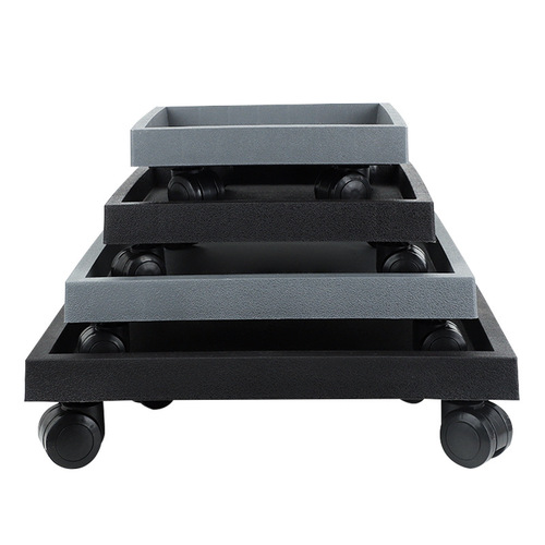Square removable flower pot holder plastic thickened base universal wheel square tray resin wheeled flower holder wholesale