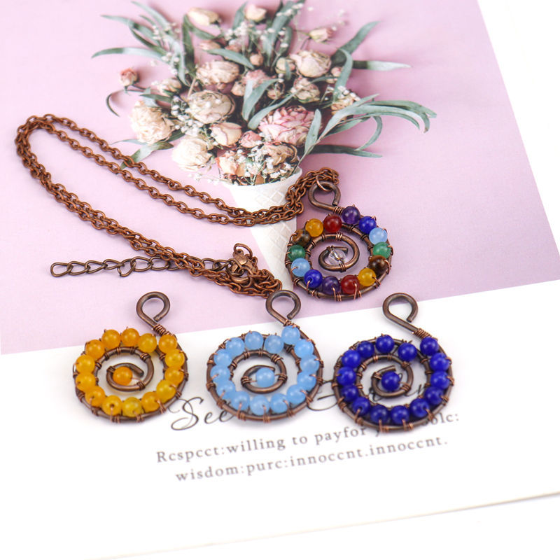 Retro Geometric Agate Plating Crystal Necklace 1 Piece