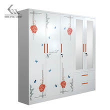 无醛钢制衣柜卧室儿童房出租房铁艺大衣柜带抽屉供应链厂货源清仓