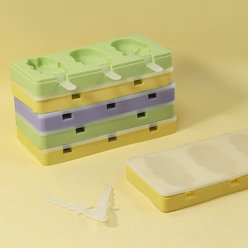 Sanxin Cartoon Snowman Ice Cream Silicone Mold: Homemade Popsicle Maker with Lid, Perfect for Making Ice Cream Cones, Pops, and Dessert Sticks