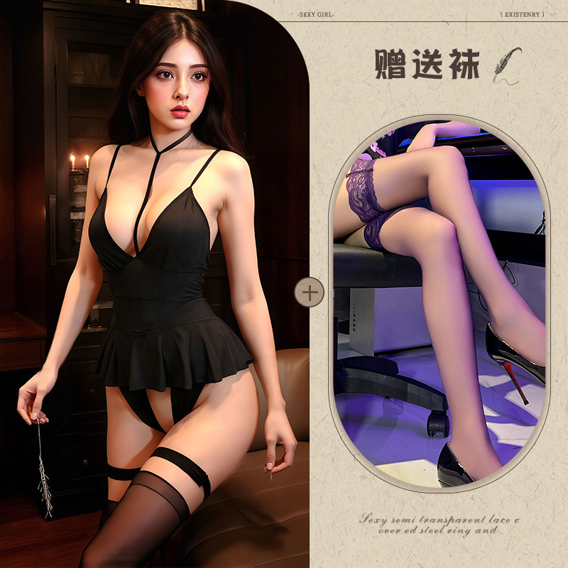 블랙 + 블랙 스타킹