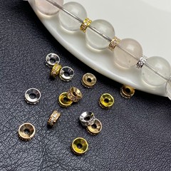 强保色满钻隔片微钻穿珠手工水晶文玩手串手链DIY饰品配件串珠
