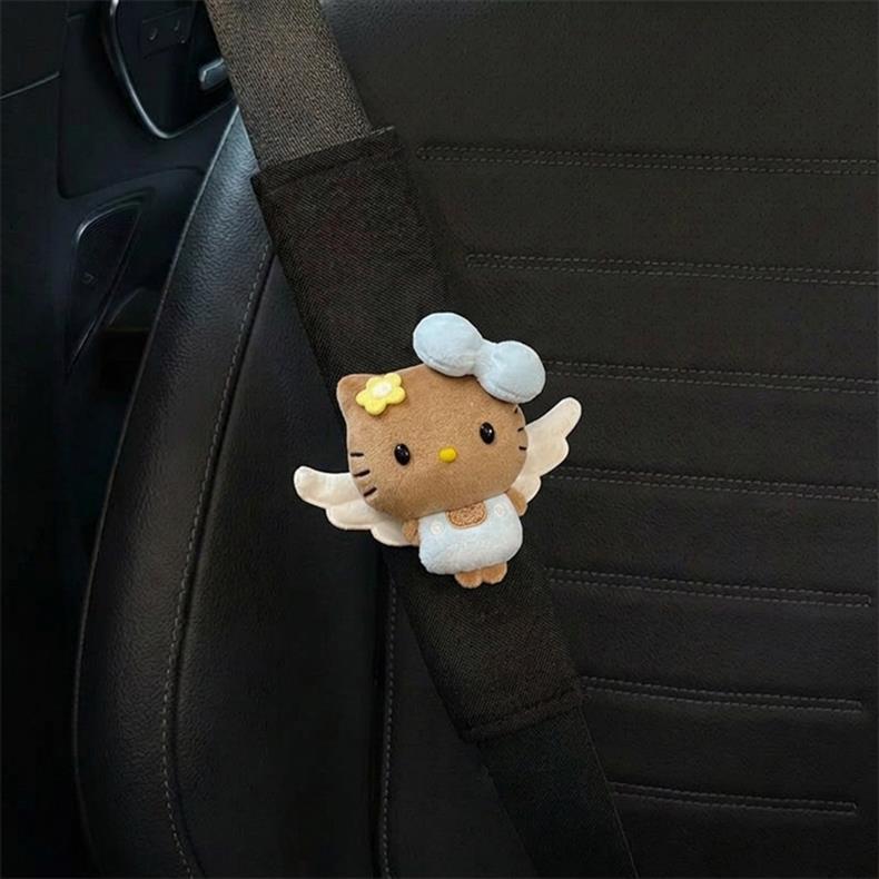 Car seatbelt shoulder pad cartoon KT cute universal seatbelt protector for men and women couples anti-strangling car protective cover