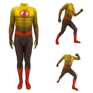Cross-border new DC Comics Justice League flash tights digital printing jumpsuit cosplay