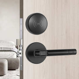 源志翔【分体酒店锁】简约黑色分体锁锌合金室内木门锁酒店公寓锁