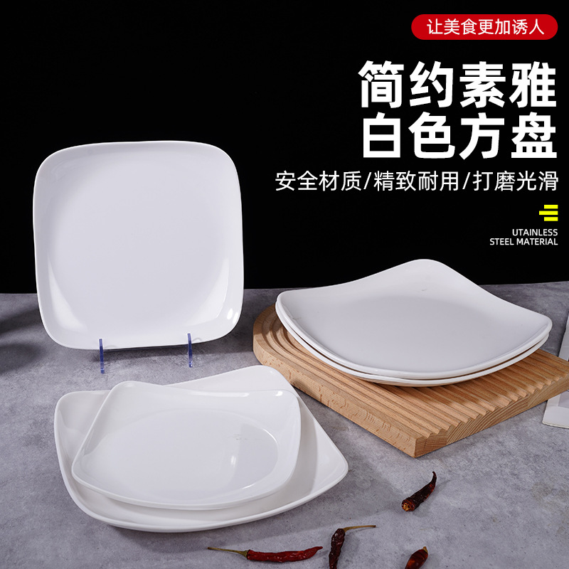 Plastic dinner plate for commercial use