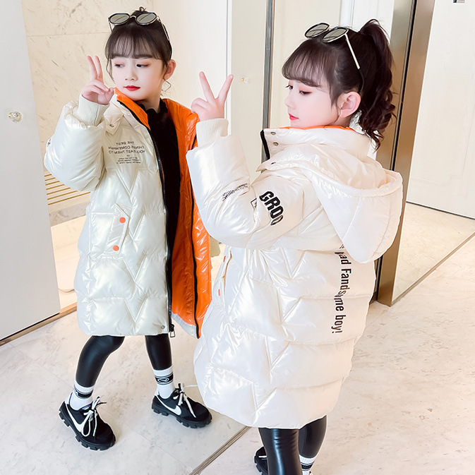 儿童棉大衣女童外套中长款2022新款东吉林黑龙江小女孩秋冬款衣服