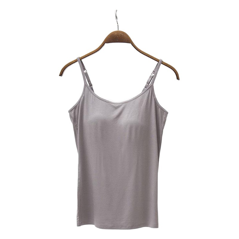 Camisola de color sólido para mujer con almohadillas de sujetador incorporadas, estilo fino, se puede usar como capa interior o exterior, estilo intelectual.