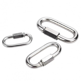 304 Stainless Steel Quick Link Connector Ring Runway Buckle Climbing Carabiner Chain Buckle Link Buckle