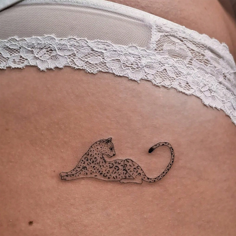 New Cross-Border Herbal Domineering Stylish Leopard Tattoo Stickers Semi-Permanent Ins Tattoo Stickers Waterproof and Long-Lasting for Men and Women