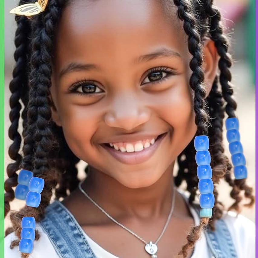 亚马逊热卖Decoration HairBeads脏辫配件大孔珠多色现货彩色珠子