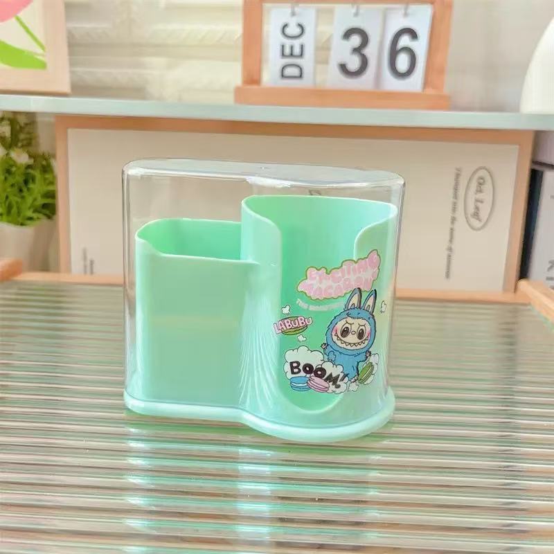 新款少女心桌面化妆品收纳盒库洛米粉扑棉签多功能整理盒化妆棉盒|undefined