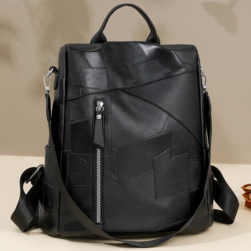 Mochila de costura para mujer 2024 nueva mochila antirrobo para mujer bolsa de doble uso de un solo hombro de viaje al aire libre de gran capacidad al por mayor