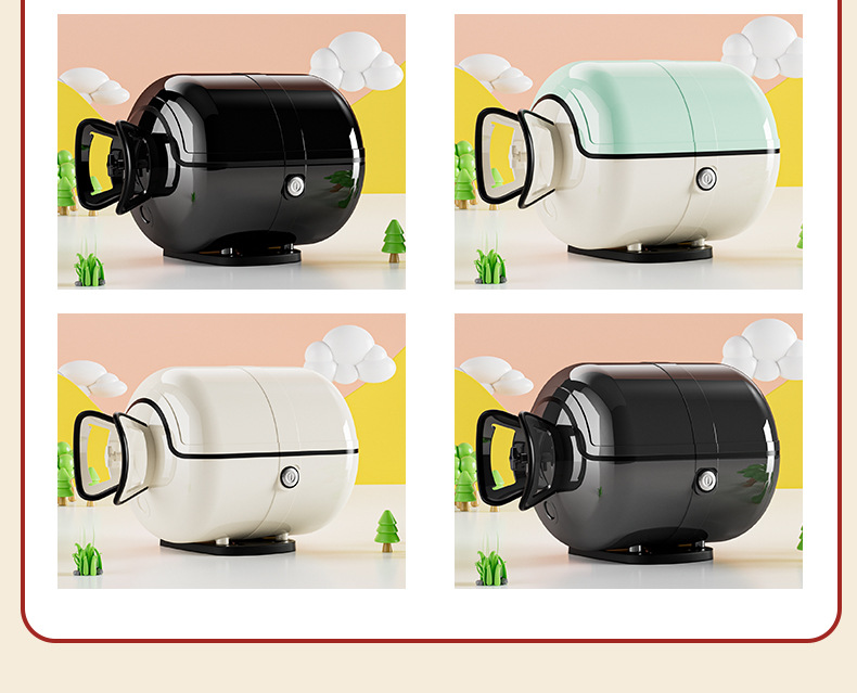 Retro motorcycle tail box with unique gas tank design, made of ABS material, scratch-resistant and waterproof, suitable for electric vehicle storage