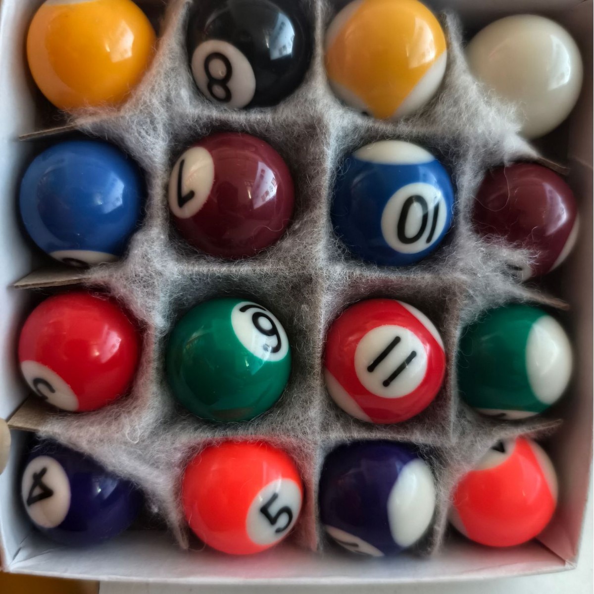 25mm32mm38mm44mm小型儿童台球子桌球黑8迷你台球球子玩中八大号