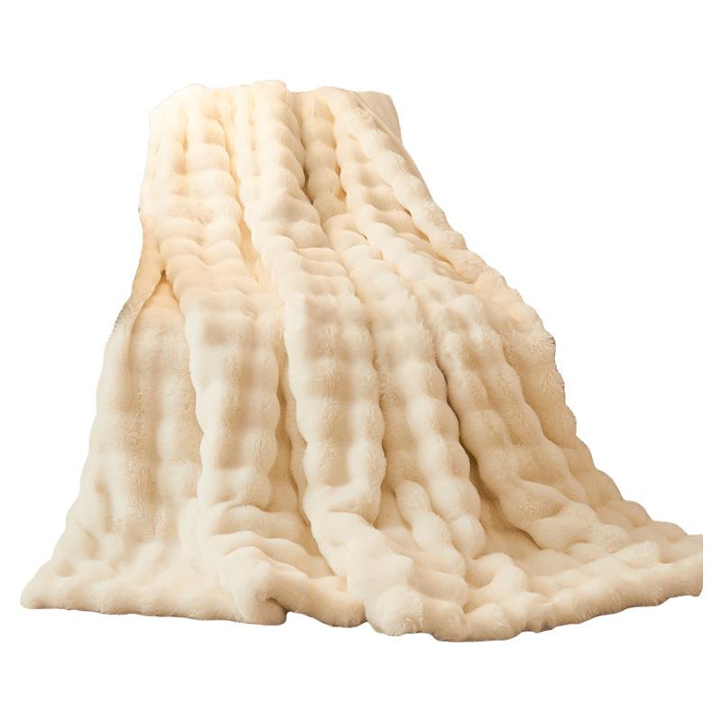 Mantras de peluche de conejo invierno engrosado mantas de siesta de oficina mantas de lana de coral mantas de sofá de estudiantes