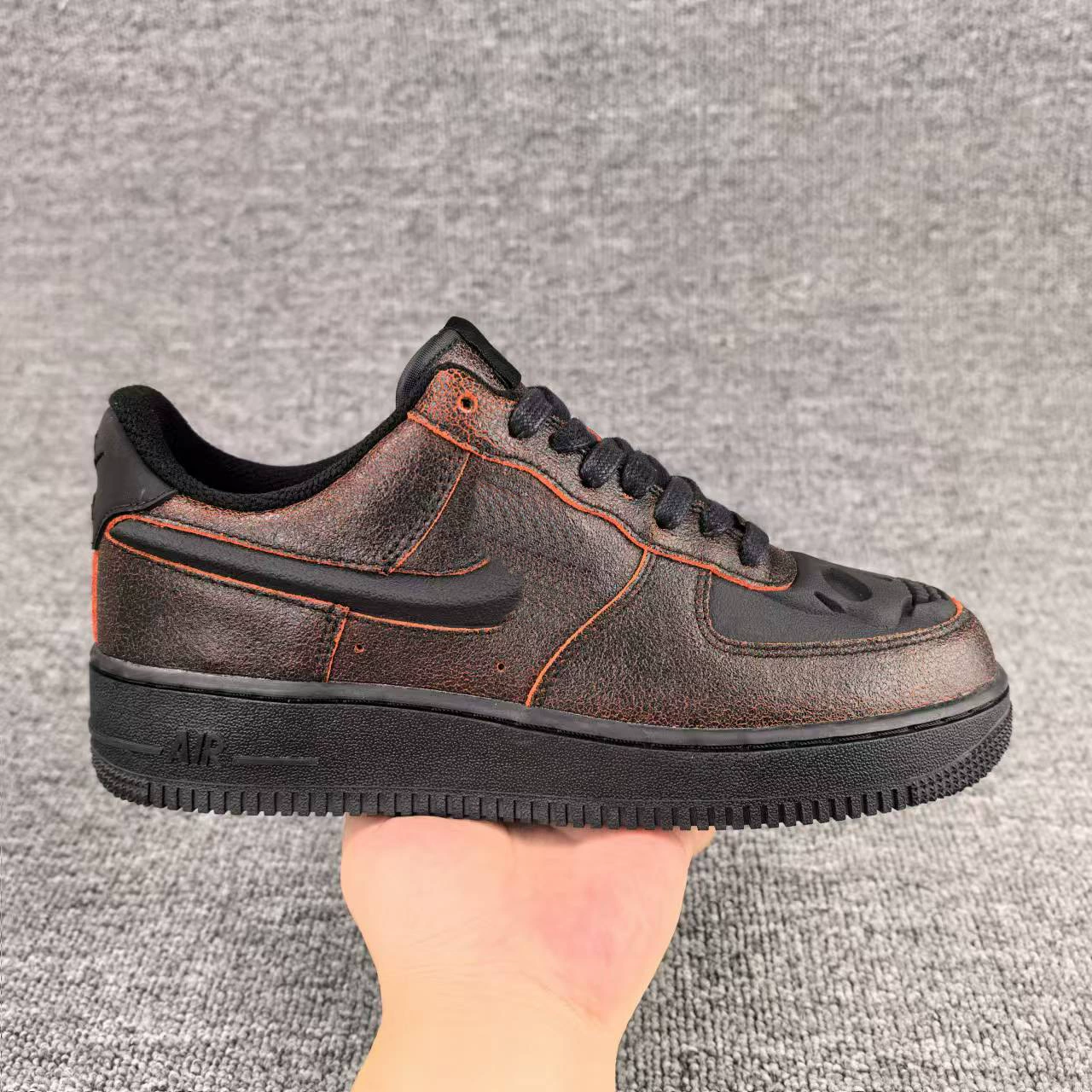 2024 New Air Halloween Skull Low-top Air Force One Sneakers High-value Men's and Women's Fashionable Breathable