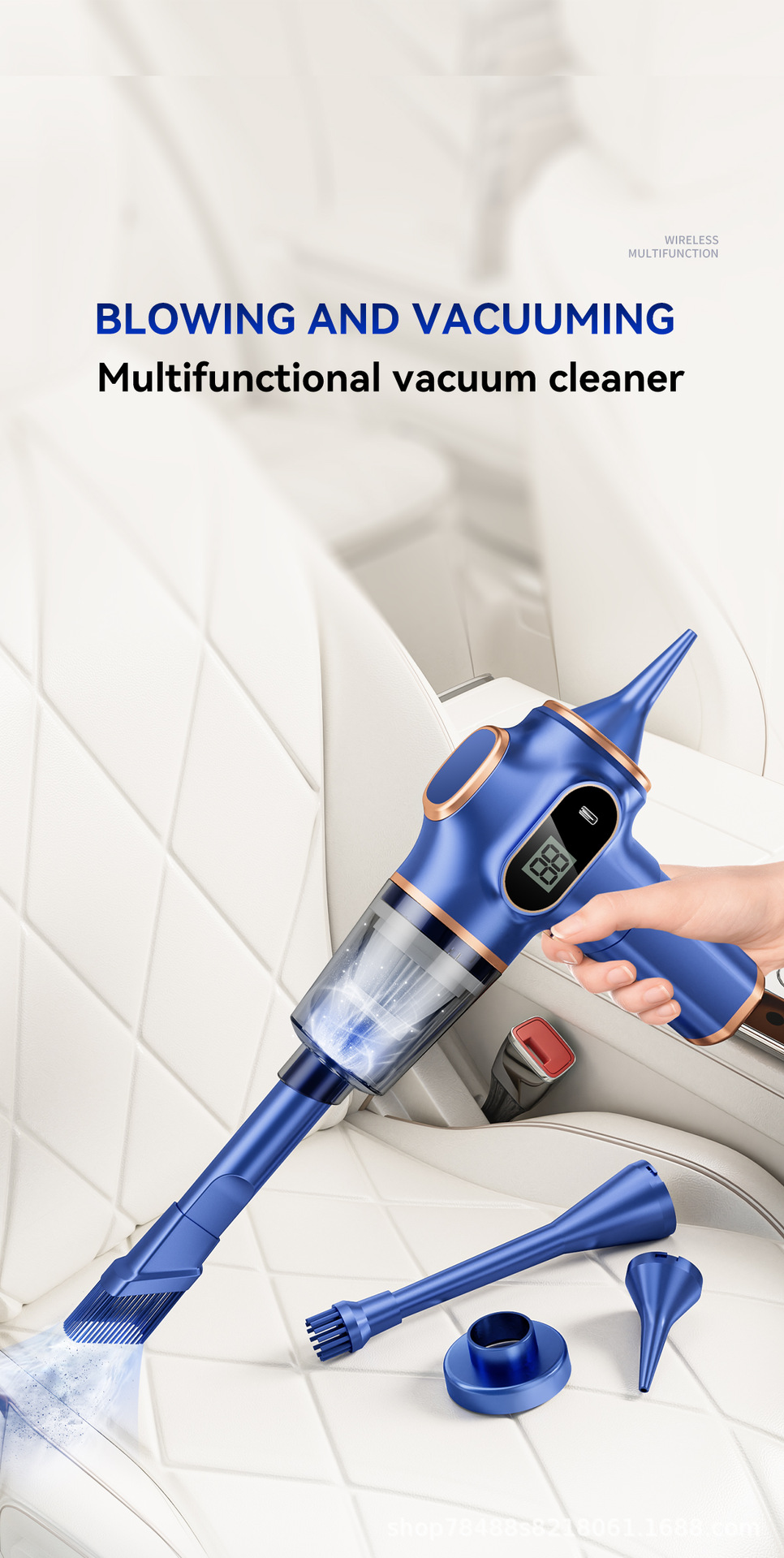 Factory Direct Supply Vacuum Cleaner Wireless Portable High Suction Vacuum Cleaner Car Home Blowing and Suction All-In-One Mini Dust Blower