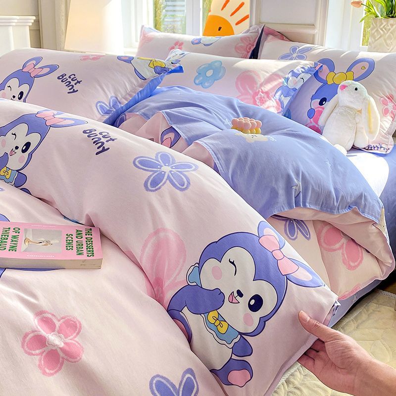 Funda de edredón de algodón de una sola pieza 150x200x230 dormitorio de estudiantes funda de edredón de algodón individual 1 metro 5 sábana 180x220 mujeres