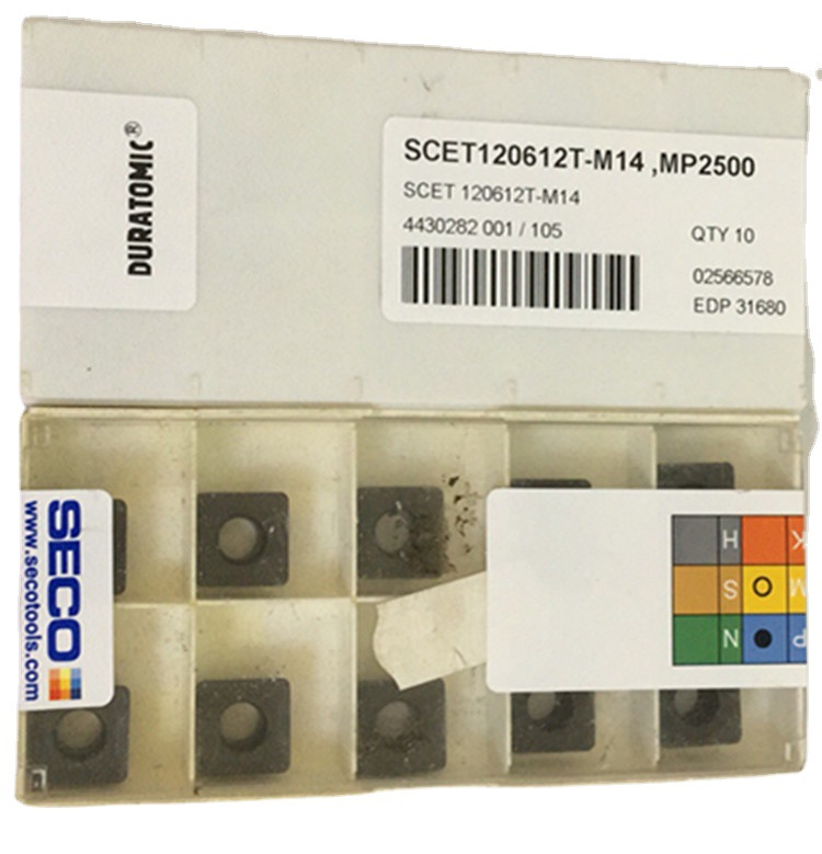 瑞典SECO山高数控铣削刀粒SCET120612T-M14 MP2500四方45度铣刀片