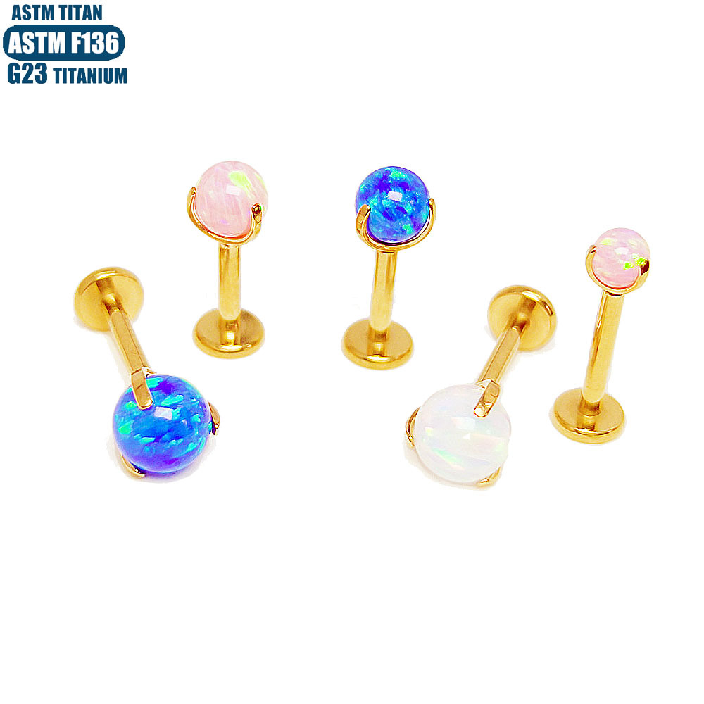 Labret stud lip piercing jewelry styling detail