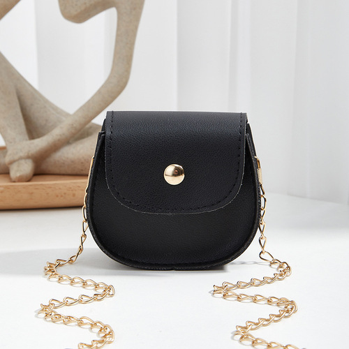 Mini Crossbody Bag for Women, Fashionable and Fresh, Half Round Single Shoulder Bag with Lipstick Chain Bag