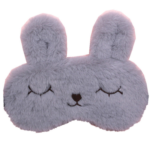 Cross-border cute plush squinting rabbit eye mask cartoon light-blocking sleep eye mask eye mask hot and cold compress rabbit light-blocking