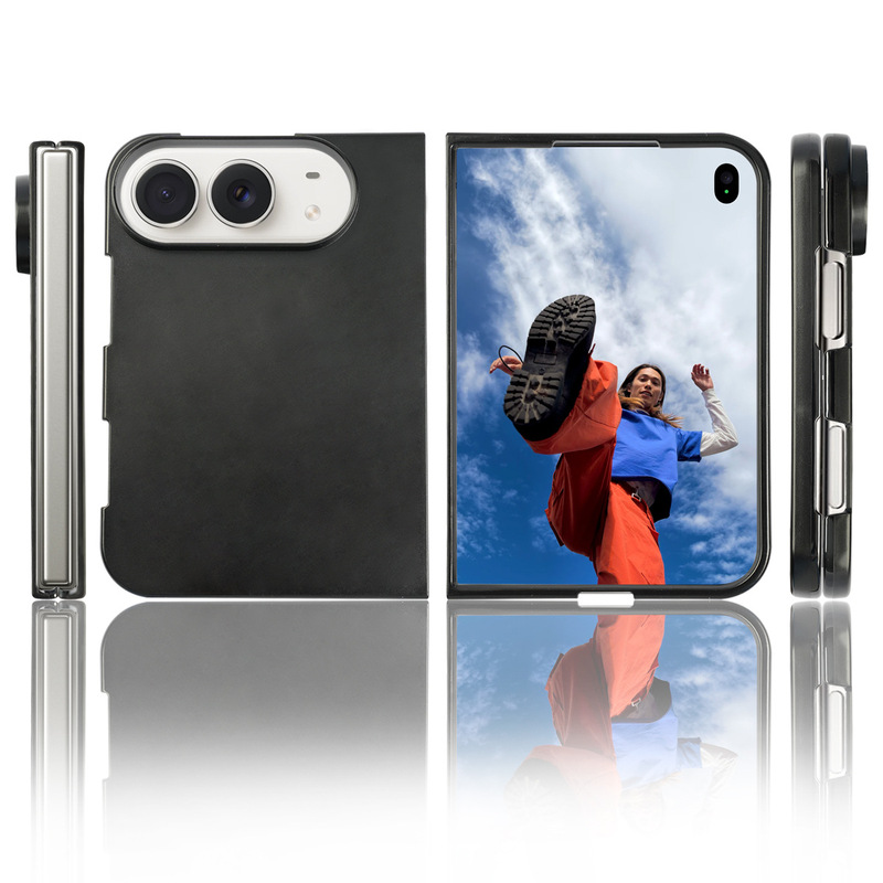 Suitable for Apple iPhone Duo phone case, foldable black two-in-one design, providing protection against drops and preventing slippage Suitable for Apple iPhone Duo phone case, foldable black two-in-one design, providing protection against drops and preventing slippage