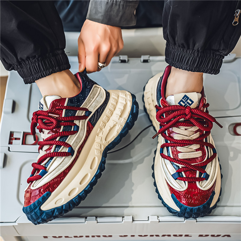 2025 Spring Summer New Dad Ins Men's Thick Sole Height Increase 10cm Casual Sports Shoes Trendy_vogvips.com