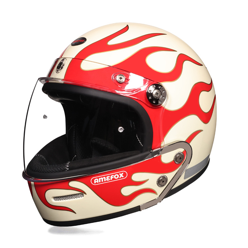 3C certificado retro 3/4 personalizado barbilla de cuero desmontable casco pequeño casco de motocicleta motocicleta motocicleta motocicleta