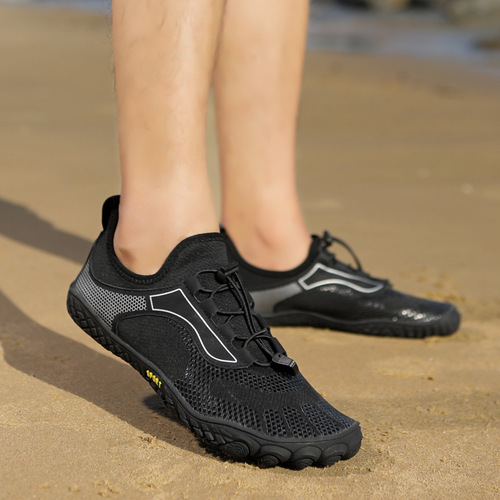 Cross-border new outdoor wading shoes for men, non-slip beach shoes, women's swimming shoes, indoor yoga fitness shoes, five-finger shoes for women