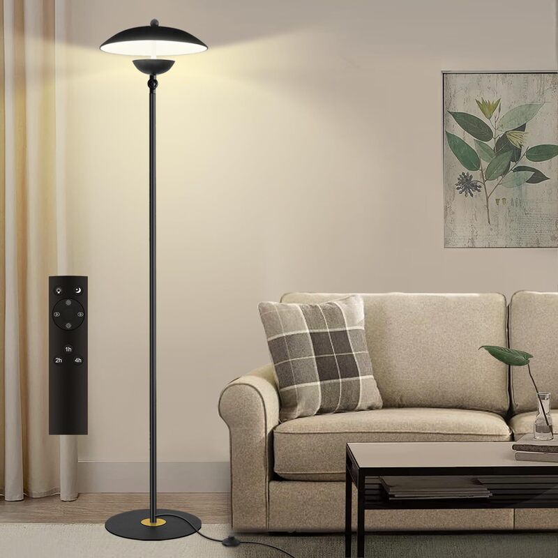 Amazon Living Room Floor Lamp 18W Bright High Led Floor Lamp with Remote Stepless Dimming Office Bedroom Lamp