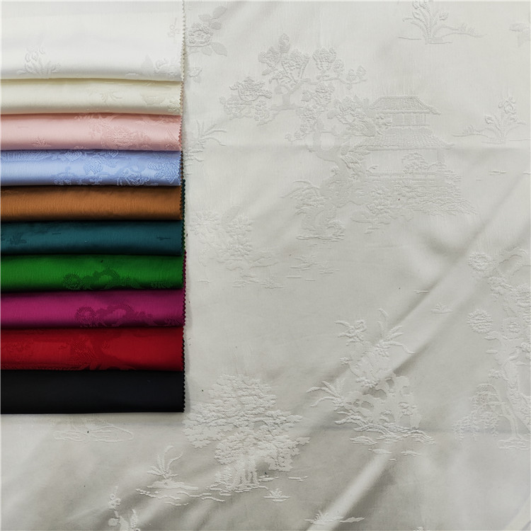 T195#现货亭台提花 新中式国风套装连衣裙女装改良旗袍礼服饰面料