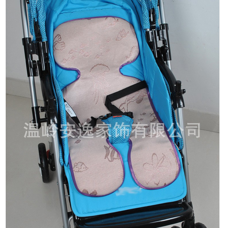 厂家直销 新款竹炭婴儿推车凉席 宝宝童车席子垫天然冰丝手推车席