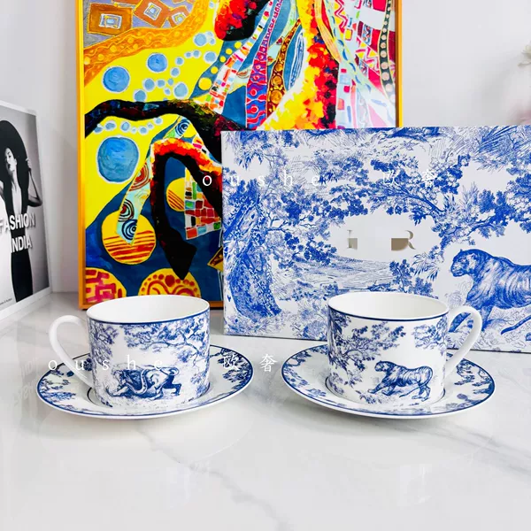 Lanrui double cup and saucer
