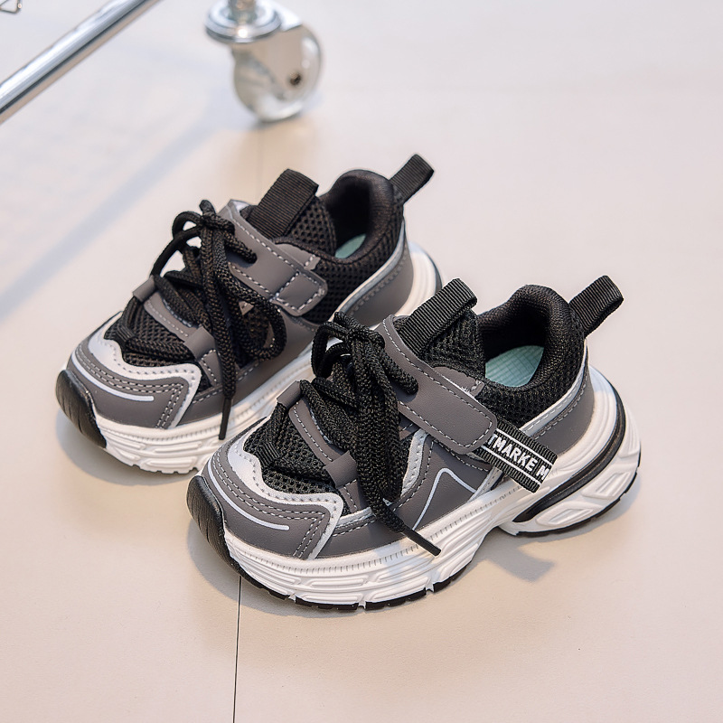 Zapatos deportivos para niños, zapatos de malla transpirables para niñas, primavera y otoño, nuevos zapatos casuales para niños con suela suave universal, stock transfronterizo