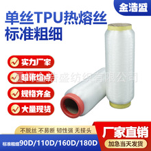 标准粗细TPU单丝热熔丝80D160D邦迪线粘合丝单丝热熔丝熔点80°C