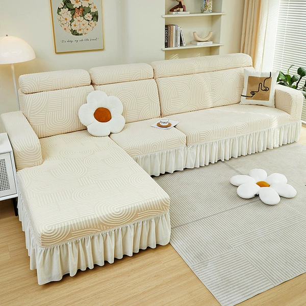 Perfection-Platinum White☆ Jacquard Velvet Light Luxury Fashion Simple Style