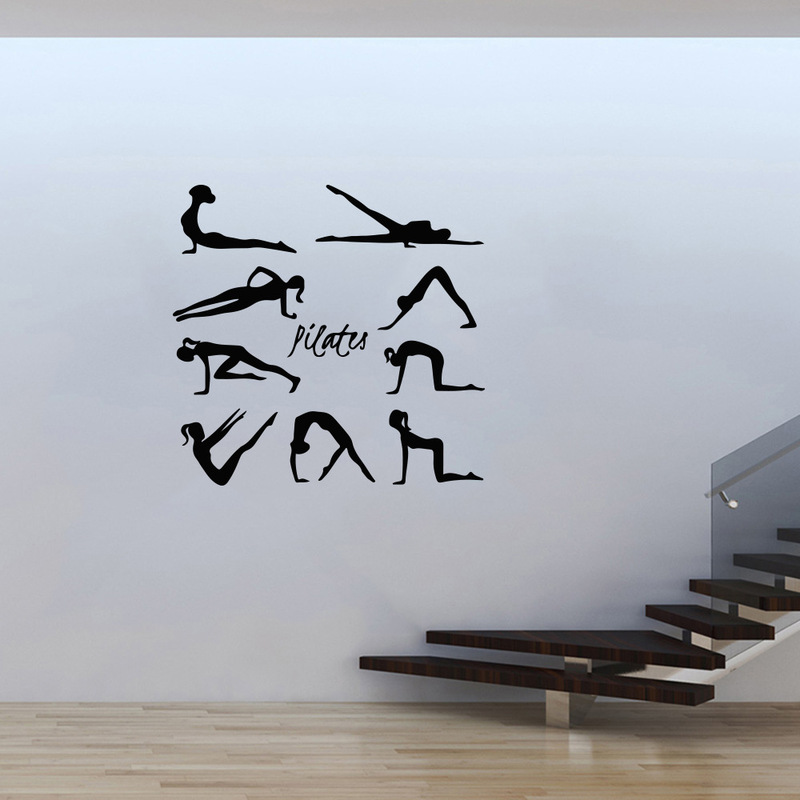 Beauty Pilates Wall Stickers Vinyl Art Deco Yoga Studio Bedroom Decorative Stickers Mural
