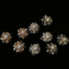 Brand earrings from pearl, crystal, accessory handmade, flowered, 2022