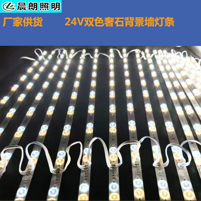 24V Dimmable Dual-Color Diffuse Light Strip for Luxury Stone Background Walls, Translucent Light Strip for Ceiling Soft Film Light Boxes, Led Light Strip