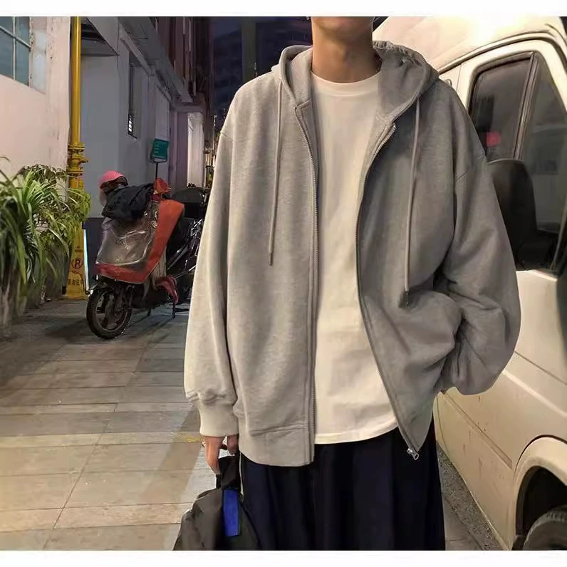 Весенний и осенний гонконгский ветер свитер мужской кардиган с капюшоном