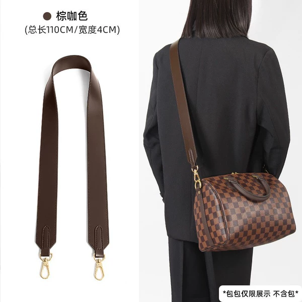 First layer cowhide - brown brown [length 110CM] - light gold buckle