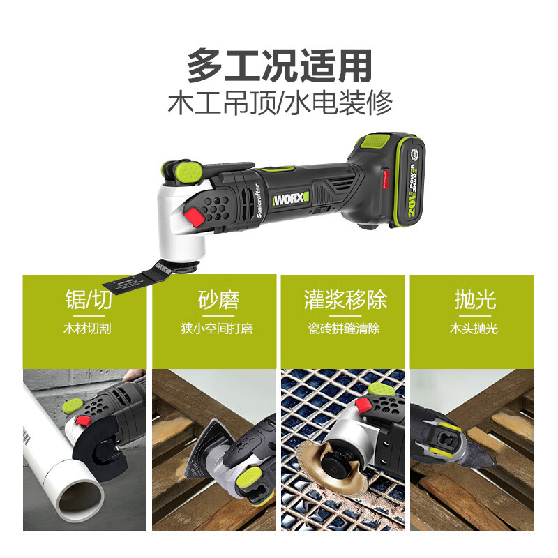 20V litio eléctrico sin escobillas WU690 (metal desnudo) máquina de corte de bordes máquina multifuncional de carpintería