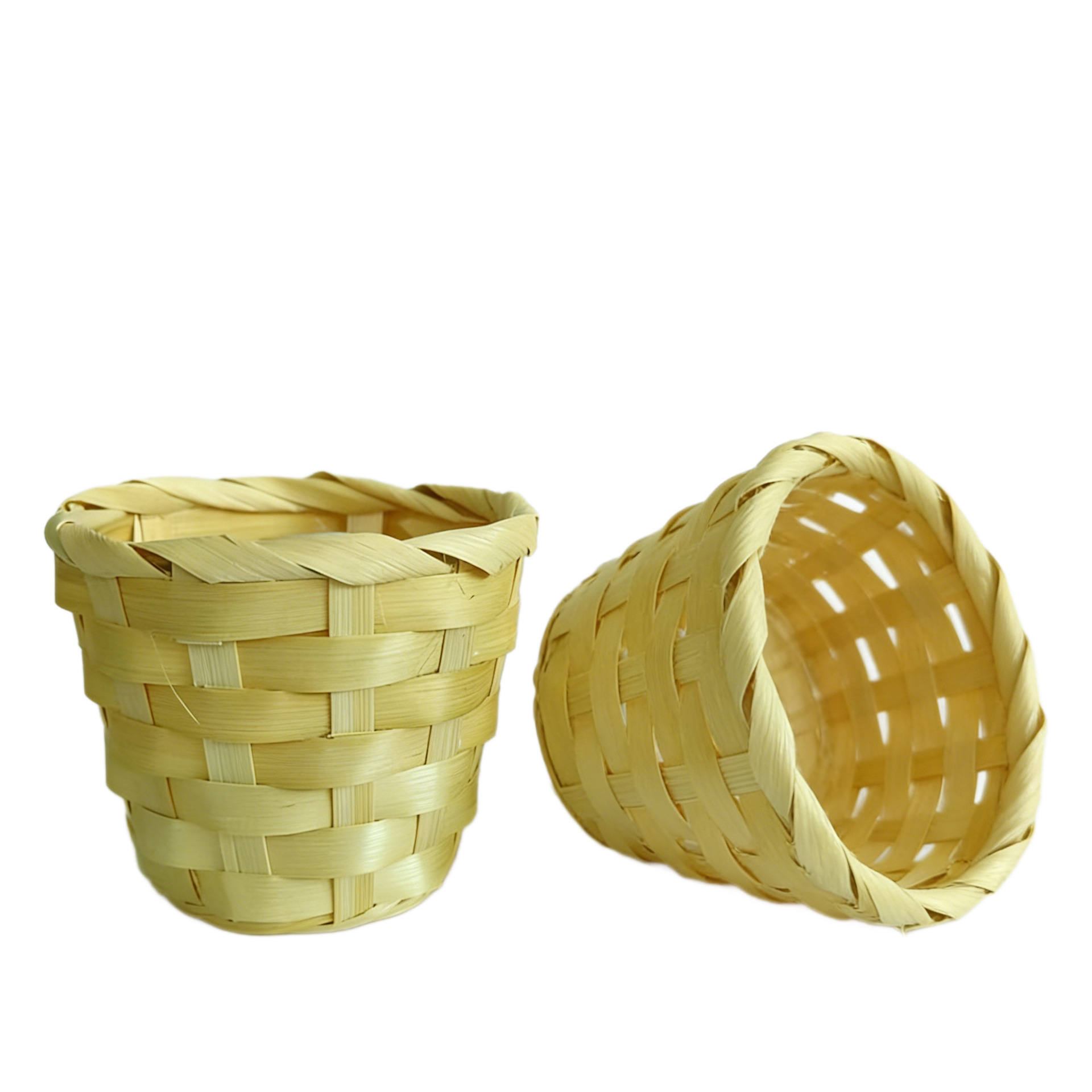 Mini Cesta de Almacenamiento de Bambú de Bambú Hecho a Mano para Escritorio y Hogar image 5